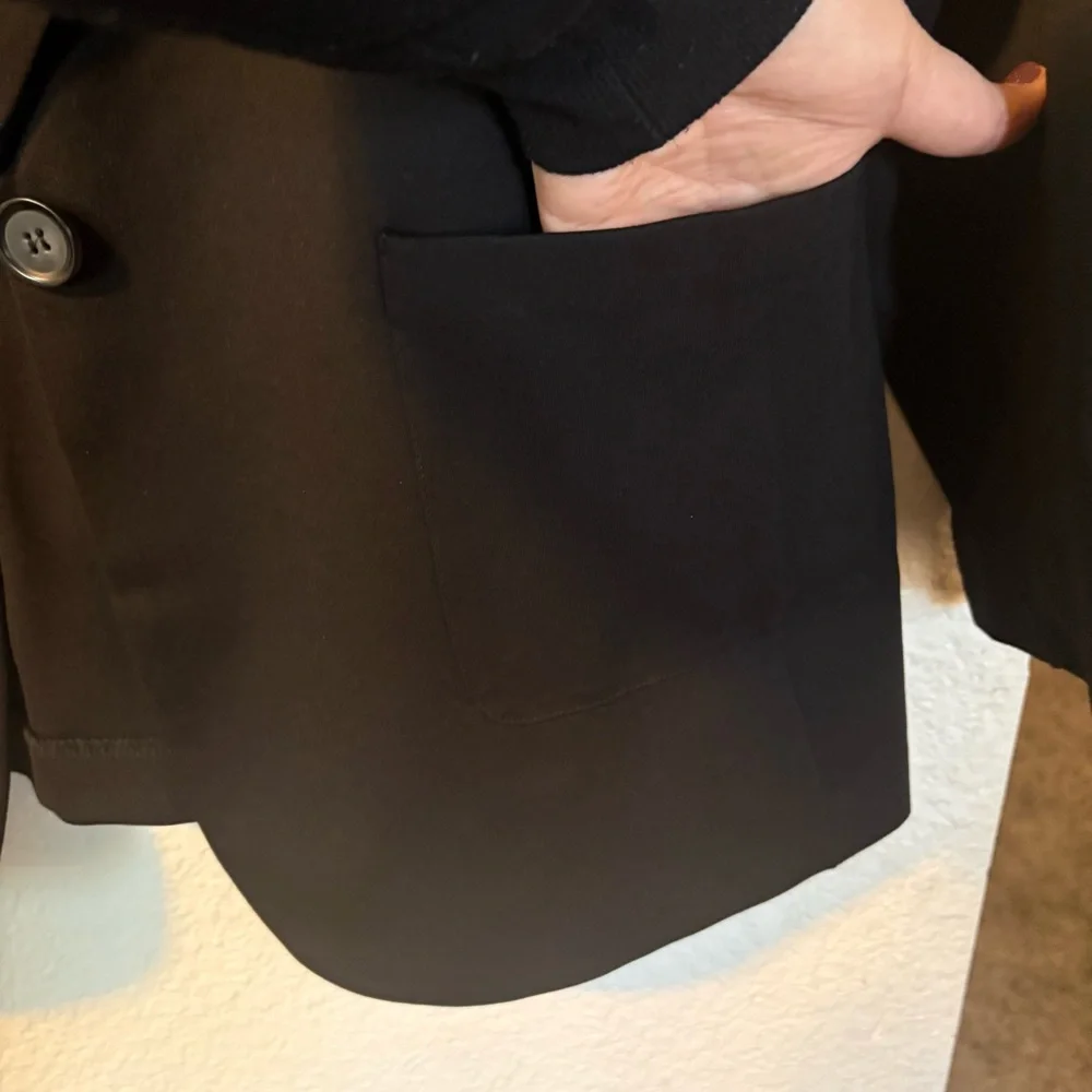 Susan Graver‎ Black Stretch Blazer Women's 1XP Tailored Workwear Jacket